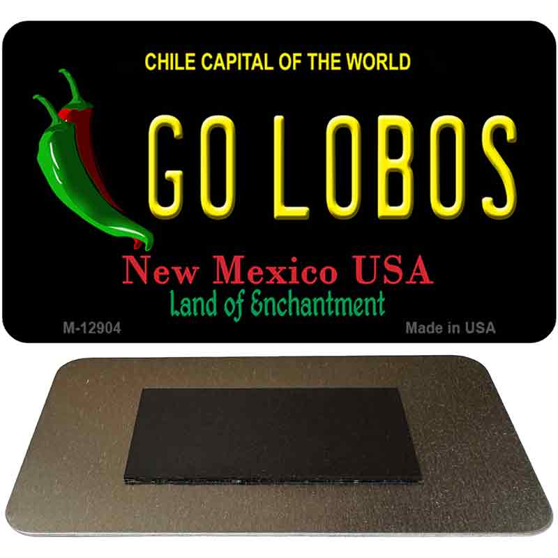 Go Lobos Novelty Metal Magnet M-12904