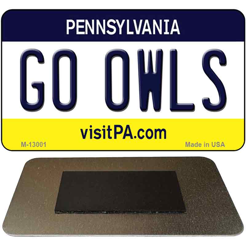 Go Owls Novelty Metal Magnet M-13001