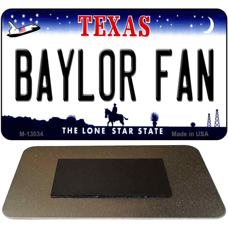 Baylor Fan Novelty Metal Magnet M-13034