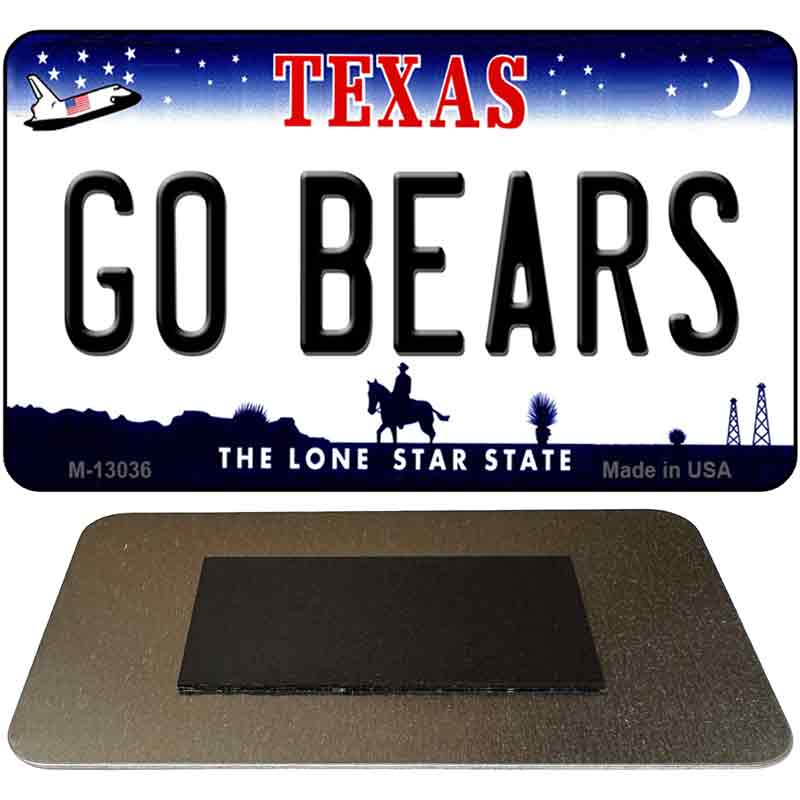 Go Bears Novelty Metal Magnet M-13036