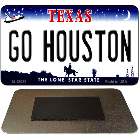 Go Houston Novelty Metal Magnet M-13038