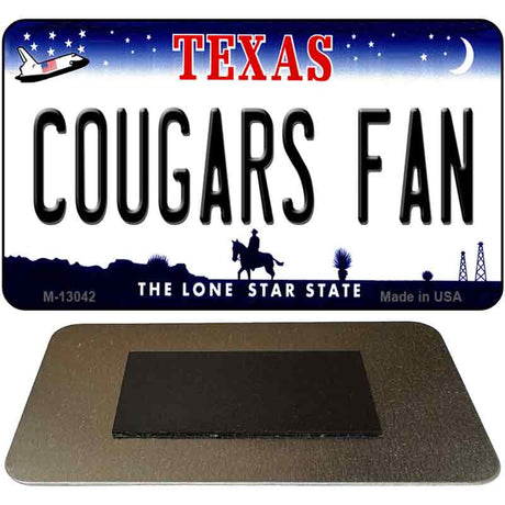 Cougars Fan Novelty Metal Magnet M-13042