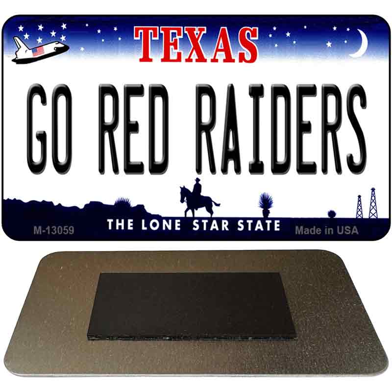 Go Red Raiders Novelty Metal Magnet M-13059