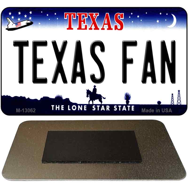 Texas Fan Novelty Metal Magnet M-13062