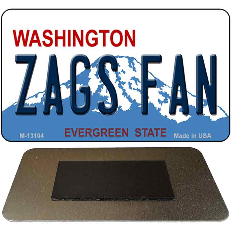 Zags Fan Novelty Metal Magnet M-13104