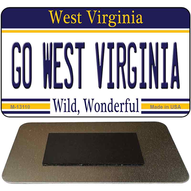 Go West Virginia Novelty Metal Magnet M-13110