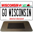 Go Wisconsin Novelty Metal Magnet M-13120