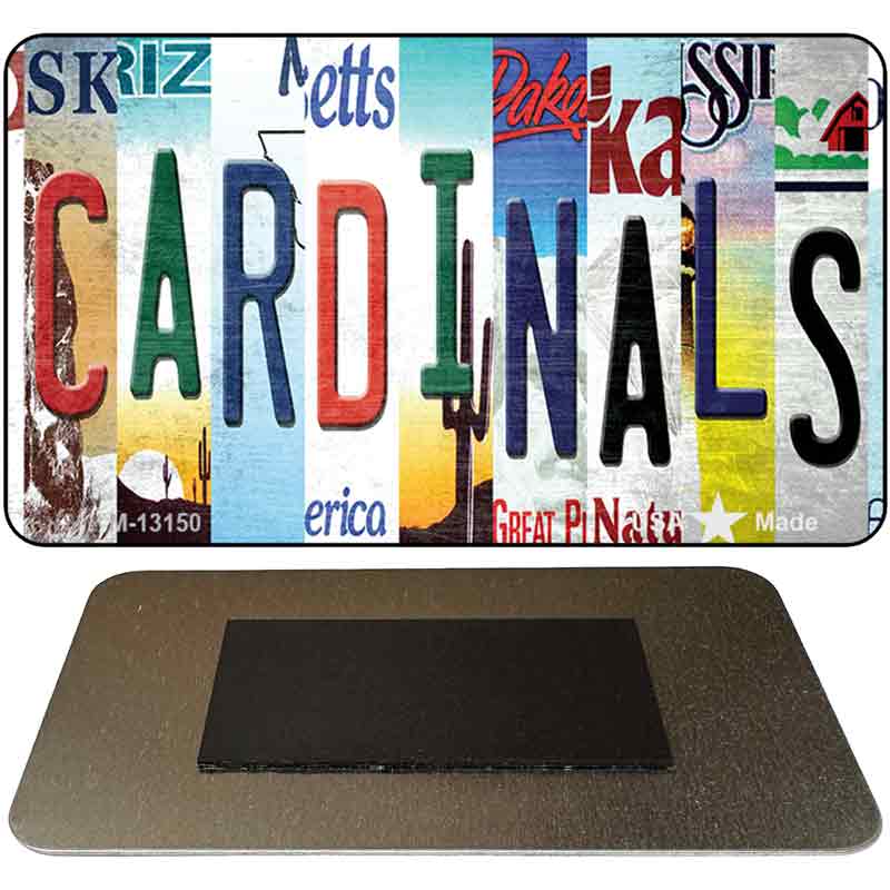 Cardinals Strip Art Novelty Metal Magnet M-13150