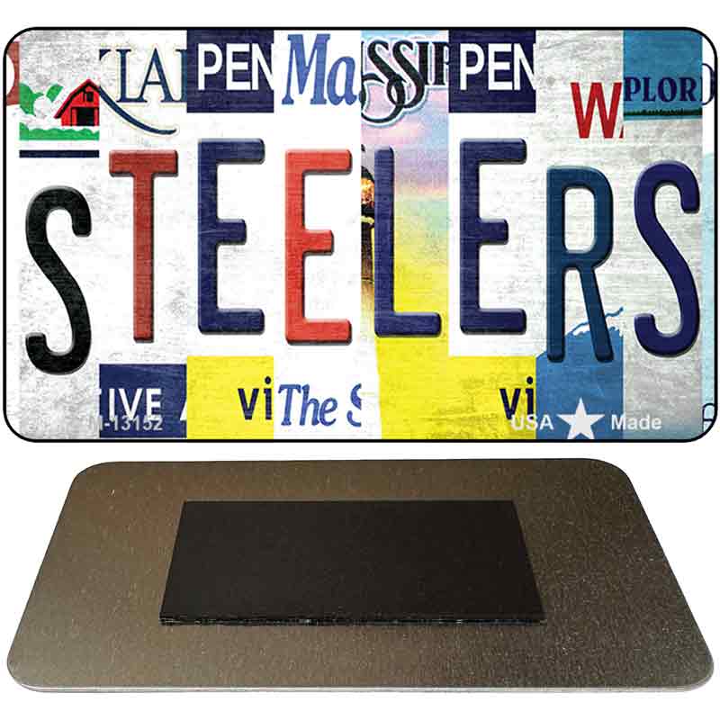 Steelers Strip Art Novelty Metal Magnet M-13152