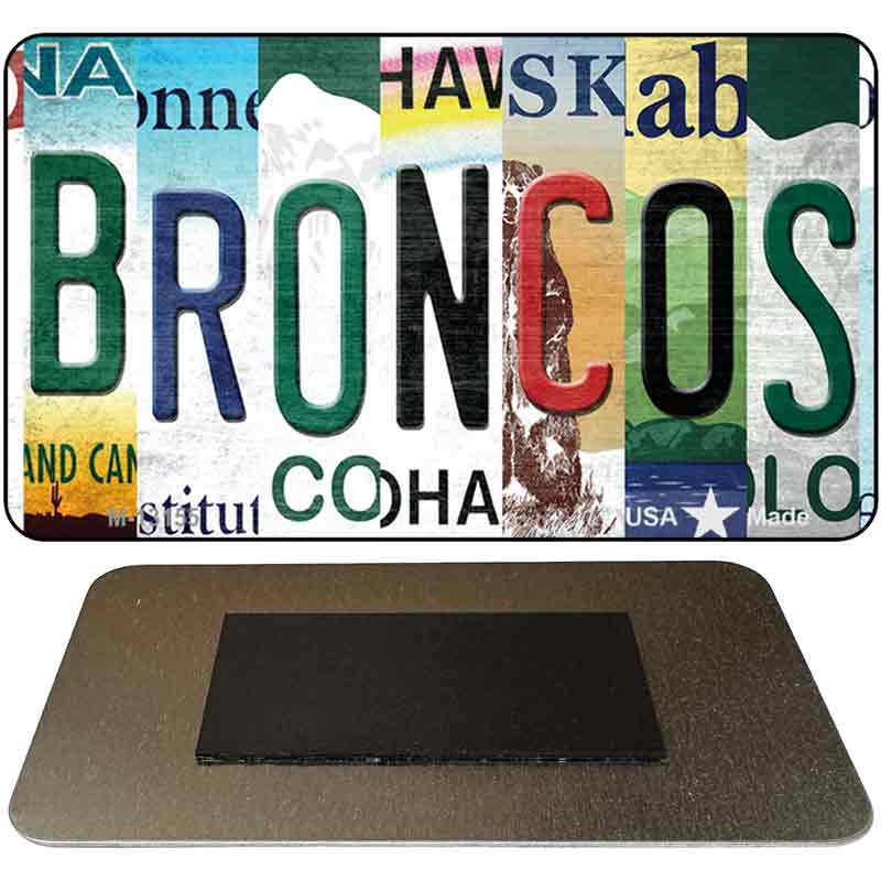 Broncos Strip Art Novelty Metal Magnet M-13155