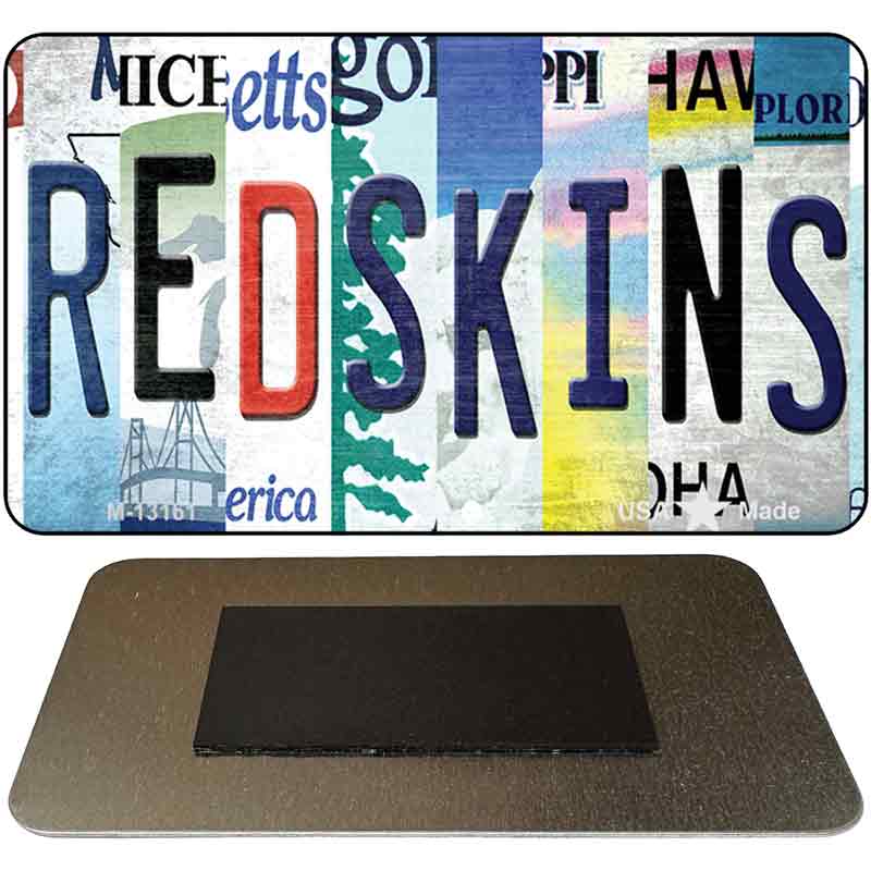 Redskins Strip Art Novelty Metal Magnet M-13161