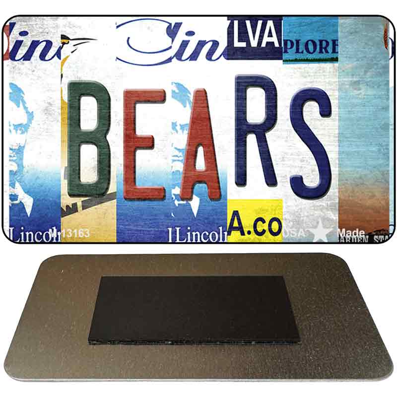 Bears Strip Art Novelty Metal Magnet M-13163