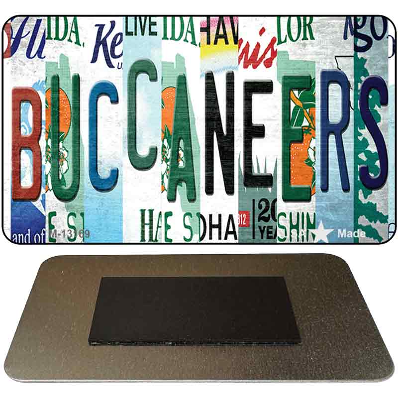 Buccaneers Strip Art Novelty Metal Magnet M-13169