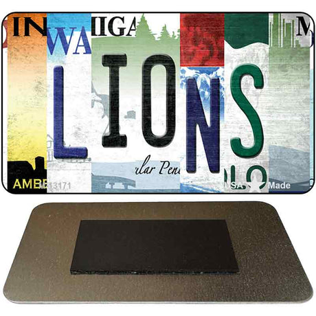 Lions Strip Art Novelty Metal Magnet M-13171