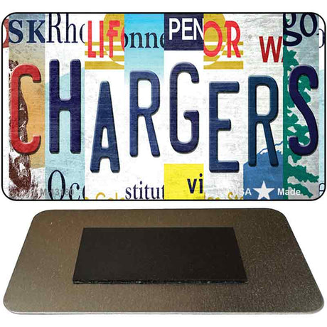 Chargers Strip Art Novelty Metal Magnet M-13180