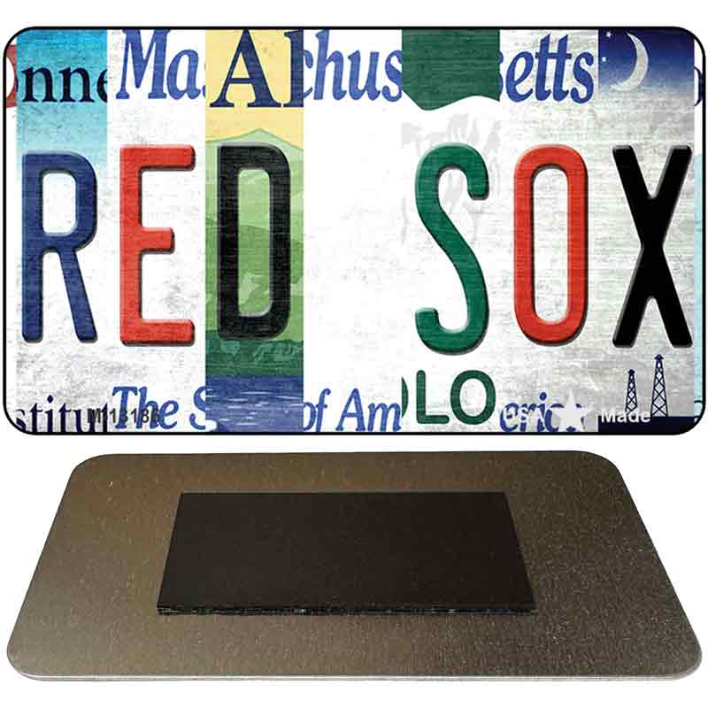 Red Sox Strip Art Novelty Metal Magnet M-13186