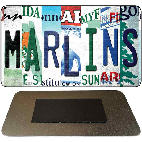 Marlins Strip Art Novelty Metal Magnet M-13193