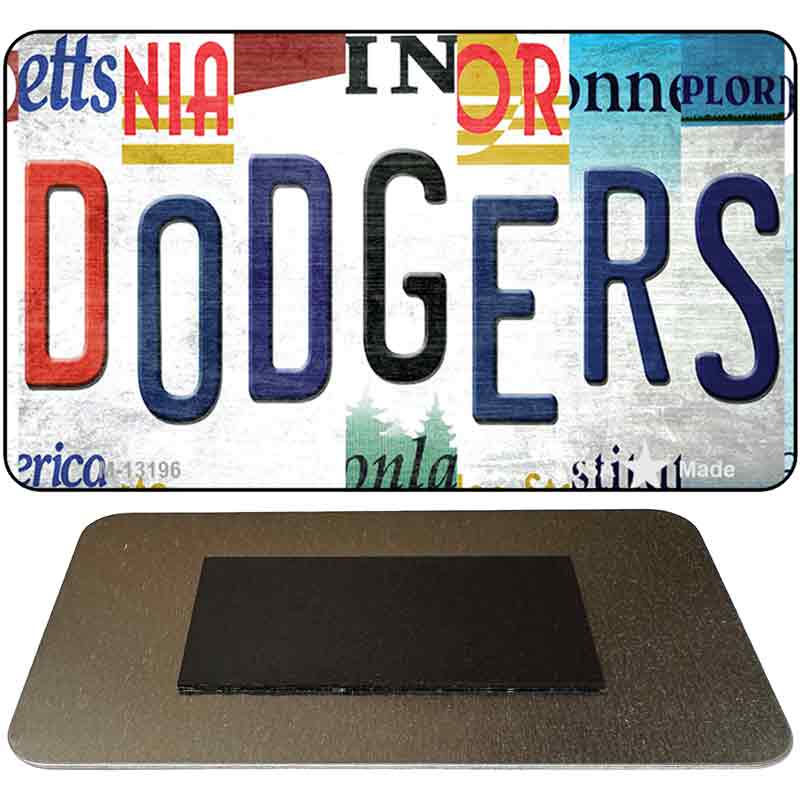 Dodgers Strip Art Novelty Metal Magnet M-13196