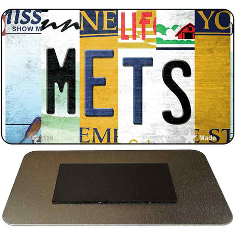 Mets Strip Art Novelty Metal Magnet M-13199