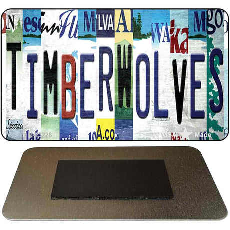 Timberwolves Strip Art Novelty Metal Magnet M-13228