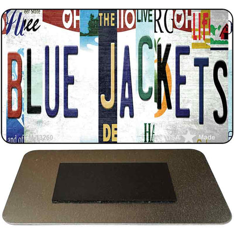 Blue Jackets Strip Art Novelty Metal Magnet M-13260