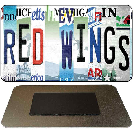 Red Wings Strip Art Novelty Metal Magnet M-13262