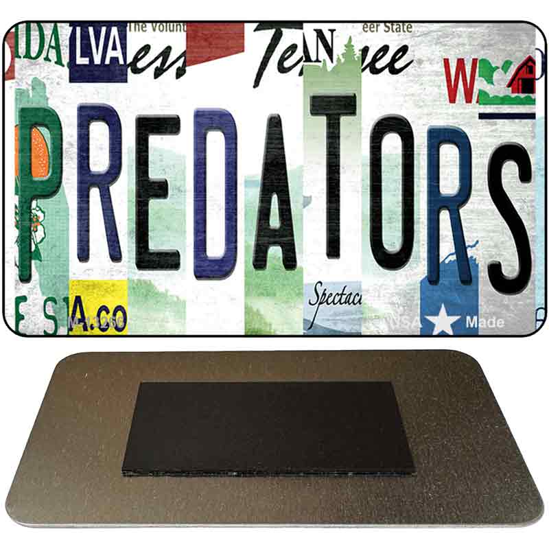 Predators Strip Art Novelty Metal Magnet M-13266