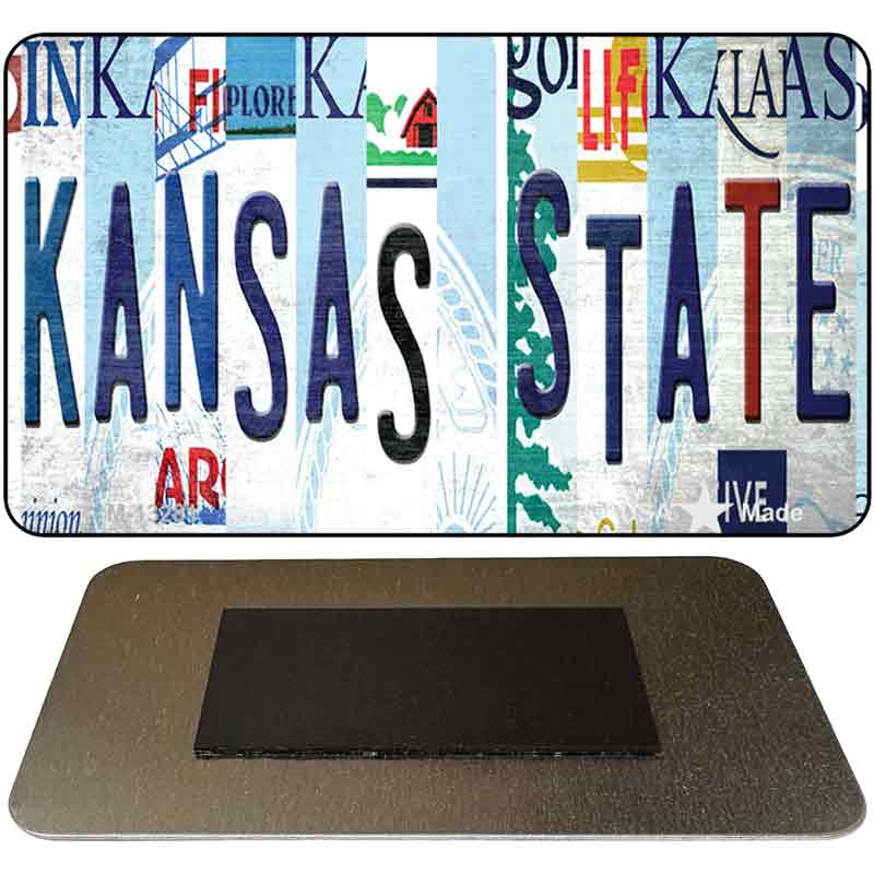 Kansas State Strip Art Novelty Metal Magnet M-13281