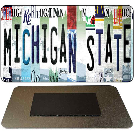 Michigan State Strip Art Novelty Metal Magnet M-13288