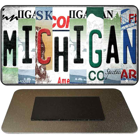 Michigan Strip Art Novelty Metal Magnet M-13289