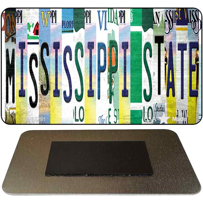 Mississippi State Strip Art Novelty Metal Magnet M-13291