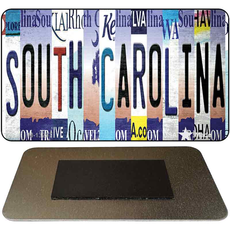 South Carolina Strip Art Novelty Metal Magnet M-13297