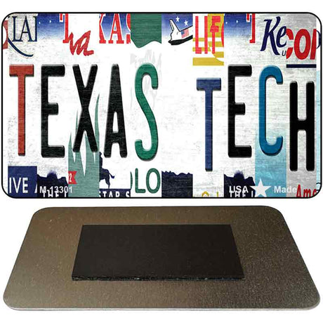 Texas Tech Strip Art Novelty Metal Magnet M-13301