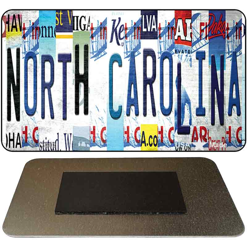 North Carolina Strip Art Novelty Metal Magnet M-13302