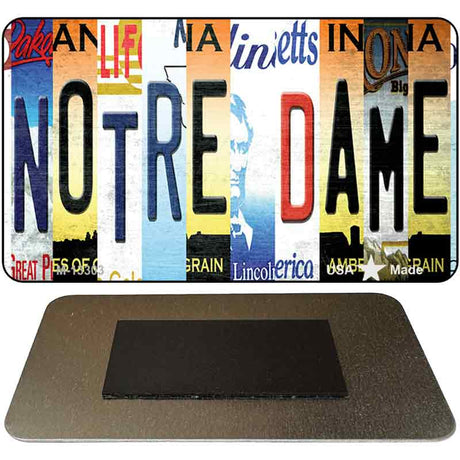 Notre Dame Strip Art Novelty Metal Magnet M-13303