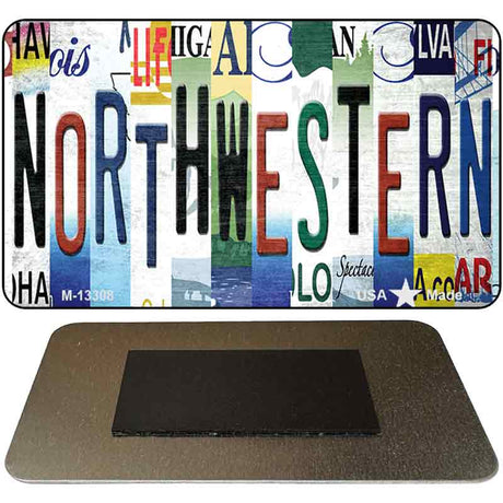 Northwestern Strip Art Novelty Metal Magnet M-13308