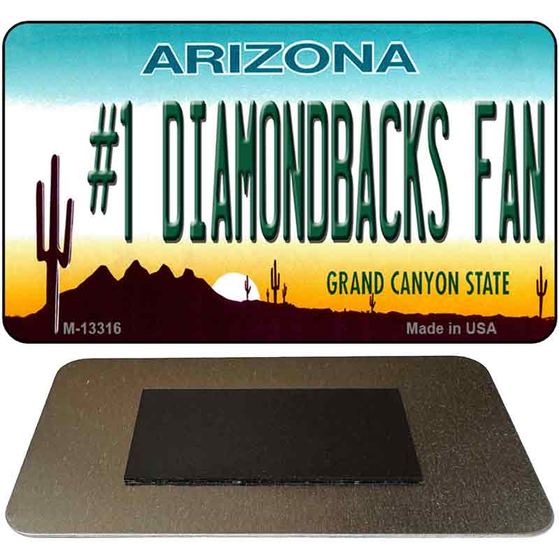 Number 1 Diamondbacks Fan Novelty Metal Magnet M-13316