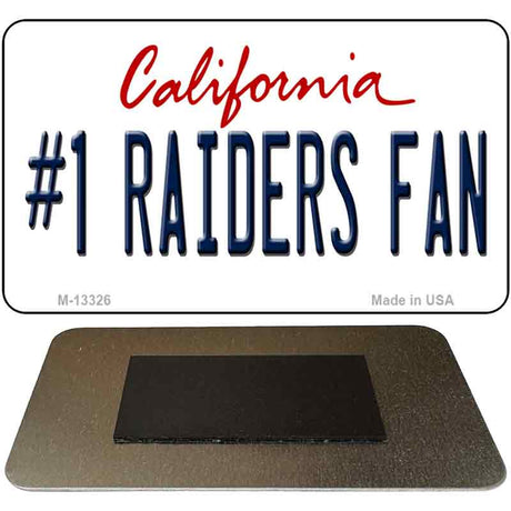 Number 1 Raiders Fan Novelty Metal Magnet M-13326