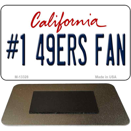 Number 1 49ers Fan Novelty Metal Magnet M-13328