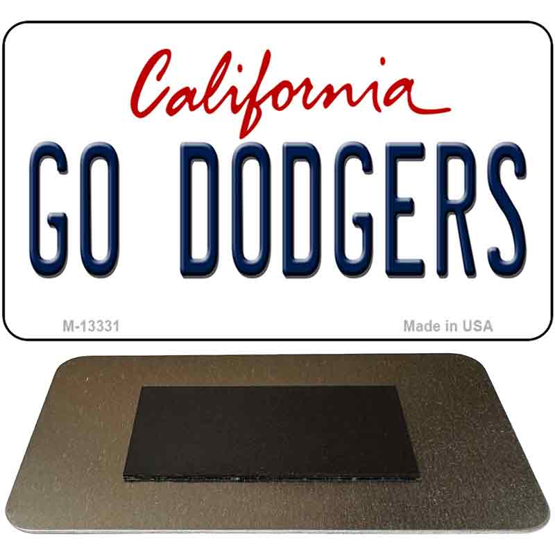 Go Dodgers Novelty Metal Magnet M-13331