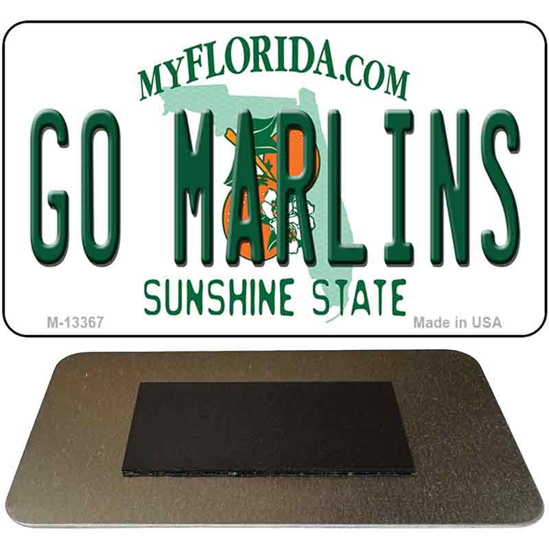 Go Marlins Novelty Metal Magnet M-13367