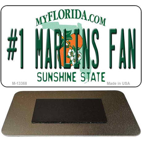 Number 1 Marlins Fan Novelty Metal Magnet M-13368