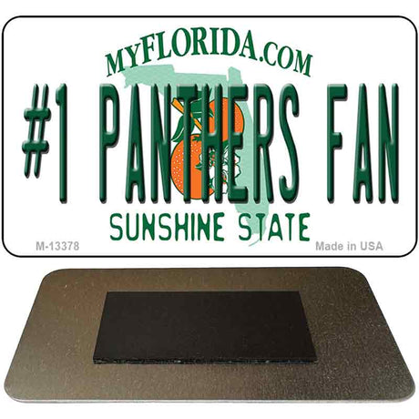 Number 1 Panthers Fan Novelty Metal Magnet M-13378