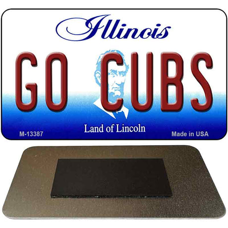 Go Cubs Novelty Metal Magnet M-13387