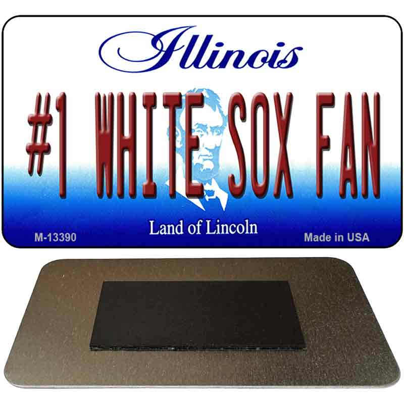 Number 1 White Sox Fan Novelty Metal Magnet M-13390