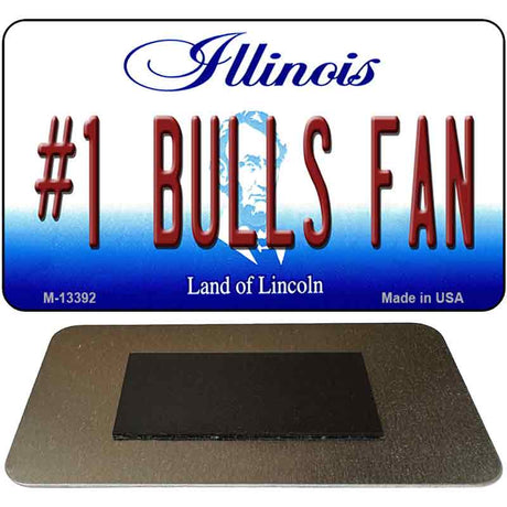 Number 1 Bulls Fan Novelty Metal Magnet M-13392