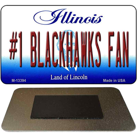 Number 1 Blackhawks Fan Novelty Metal Magnet M-13394