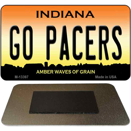 Go Pacers Novelty Metal Magnet M-13397