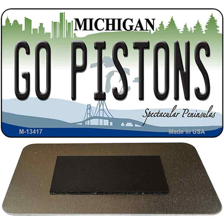 Go Pistons Novelty Metal Magnet M-134117