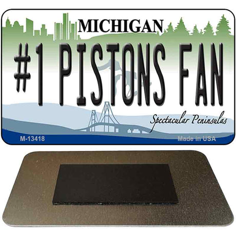 Number 1 Pistons Fan Novelty Metal Magnet M-13418